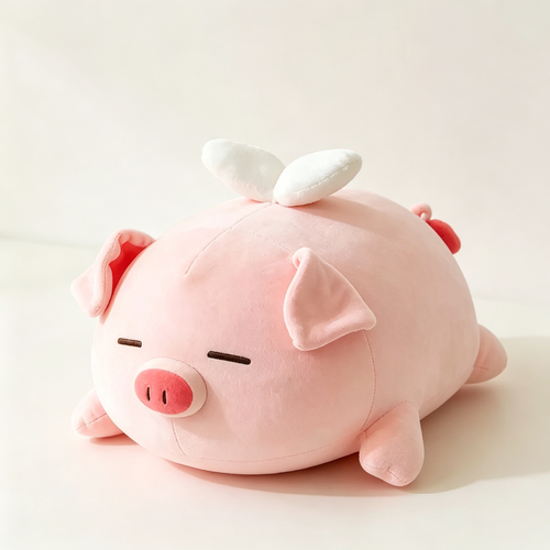 Angel Pig Plush Pillow