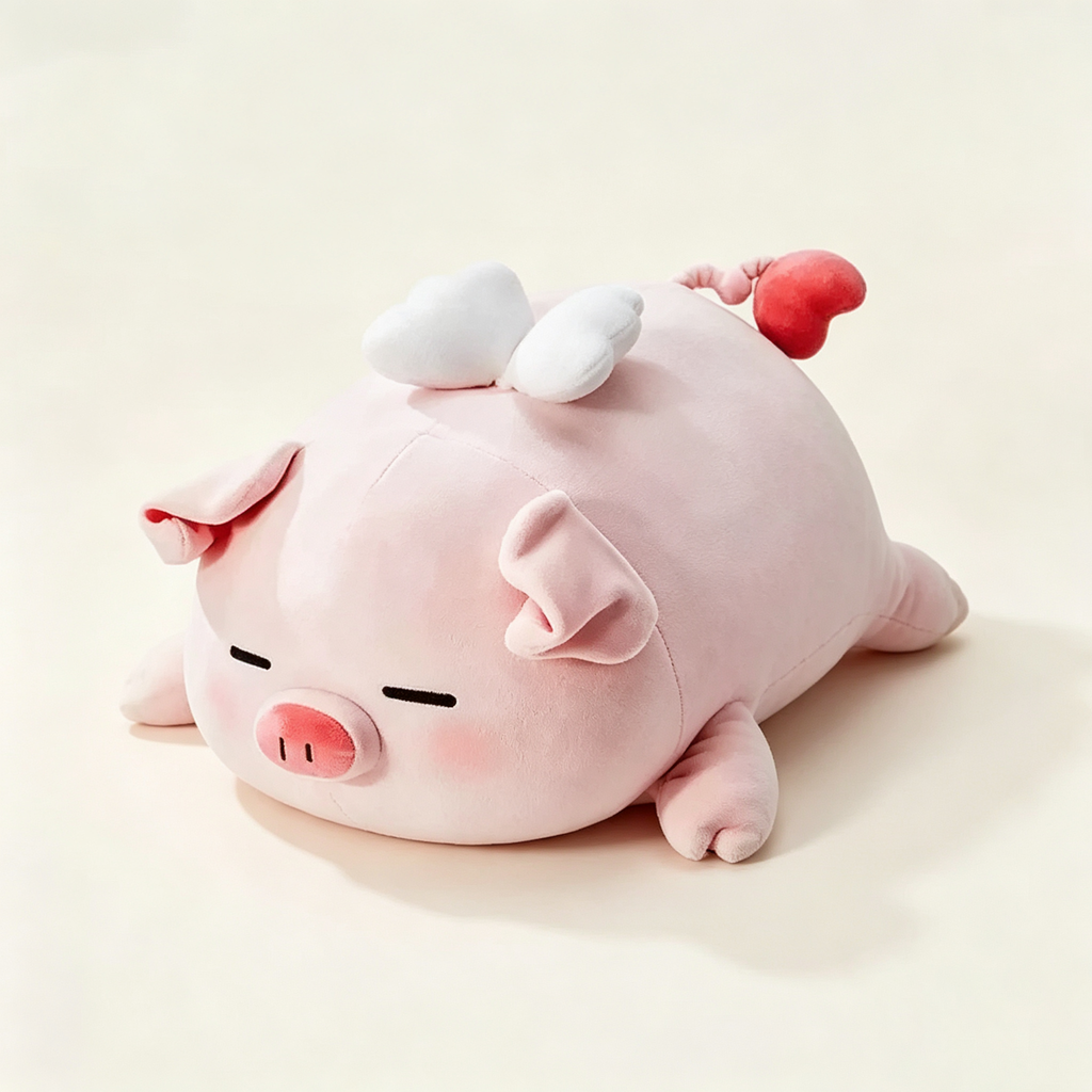 Angel Pig Plush Pillow